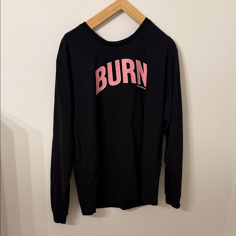 Burn Boot Camp Black Long Sleeve Tee with Pink Graphic
